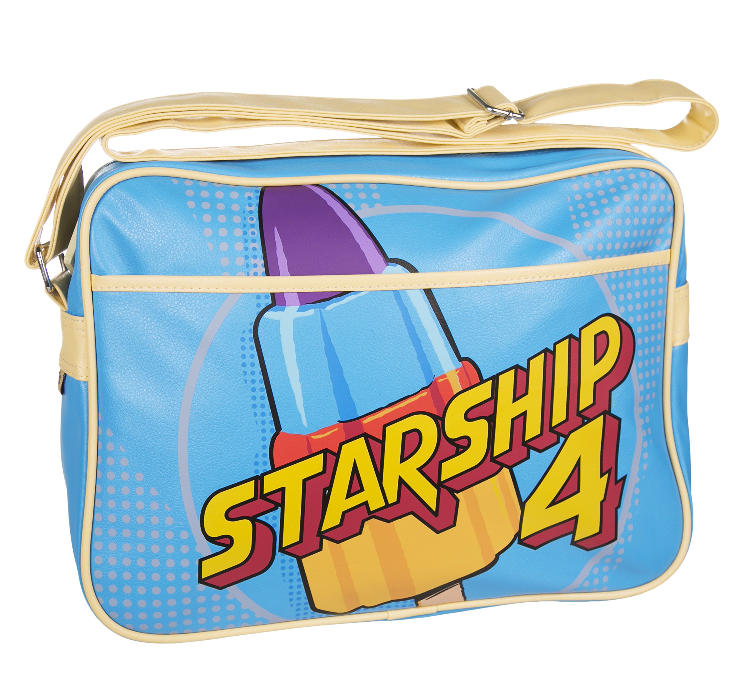 TruffleShuffle Walls Starship 4 Classic Retro Messenger Bag, Blue, Blue