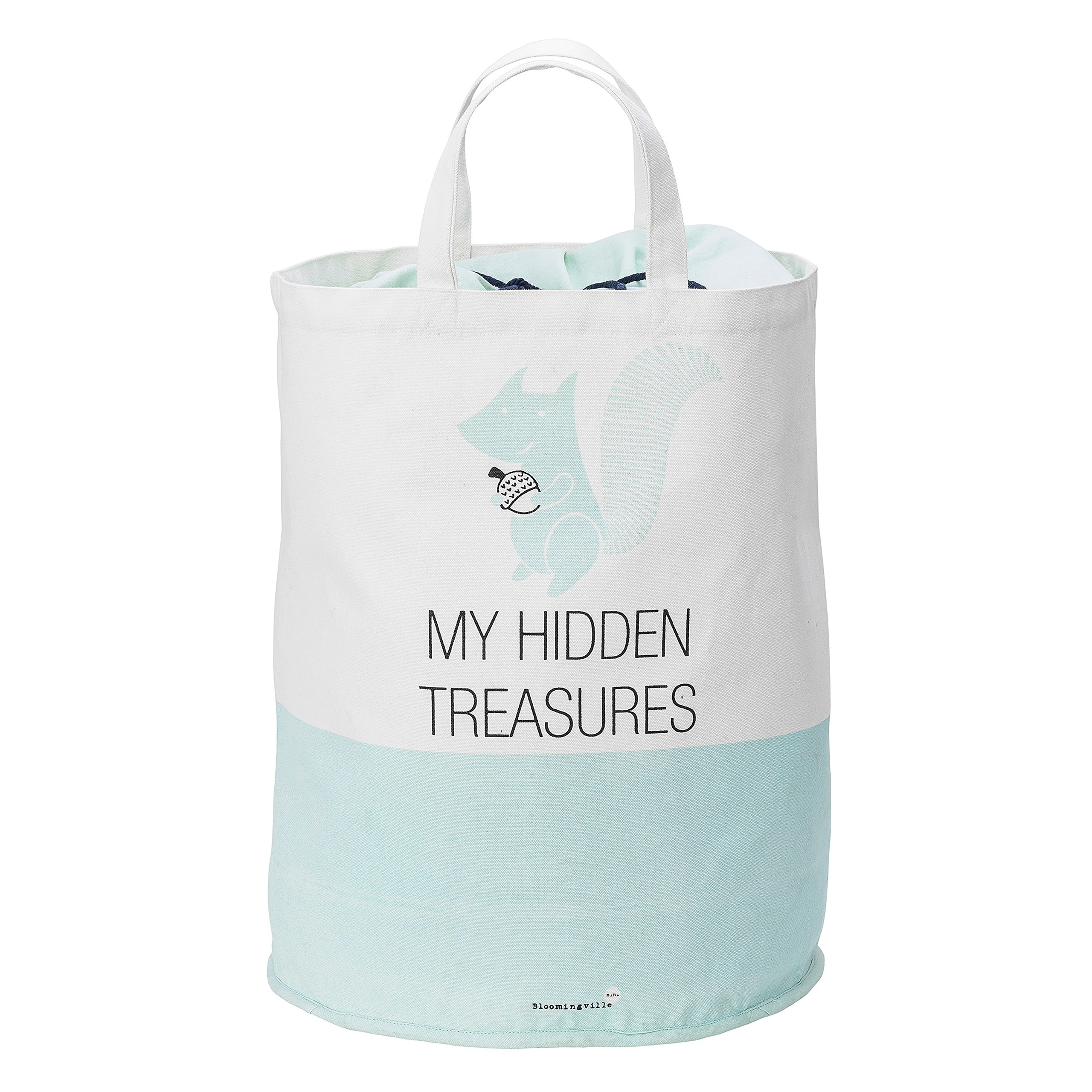 Bloomingville White and Mint My Hidden Treasures Cotton Storage Bag