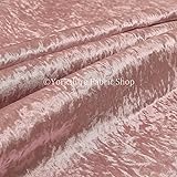 Ice Rose Pink Ice Crushed Velvet Glitz Premium Stretch Sold By
