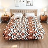 LaffyLo Electric Heated Throw Blanket 50"x60" - Bohemian Design with Plush Sherpa, 4 Heat Settings, 3-Hour Auto-Off, Machine Washable, for Couches and Beds, Diamond
