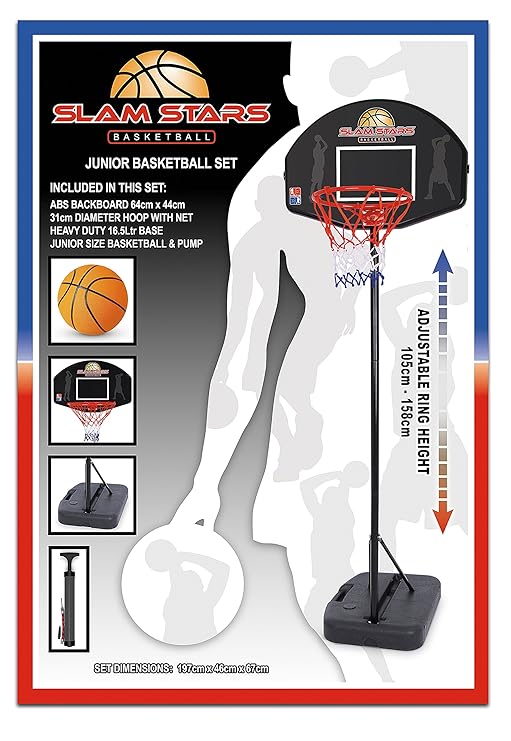 Osprey Basketballständer Slam Stars Junior Set, schwarz, 105 - 158 cm, TY4834