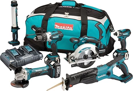 Makita Dlx6000pm Pack De 6 Machines Avec 3 Batteries 18 V 4 Ah Amazon Fr Bricolage
