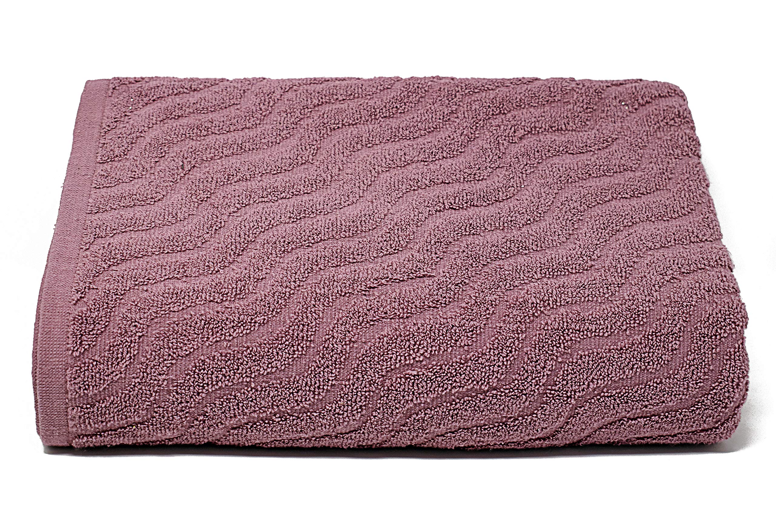 Sally Jacquard “ Sally” Terry-Cloth Towel, Wine, 90x140