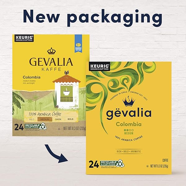GEVALIA COLOMBIA MEDIUM ROAST K-CUP COFFEE PODS (24 CT BOX)