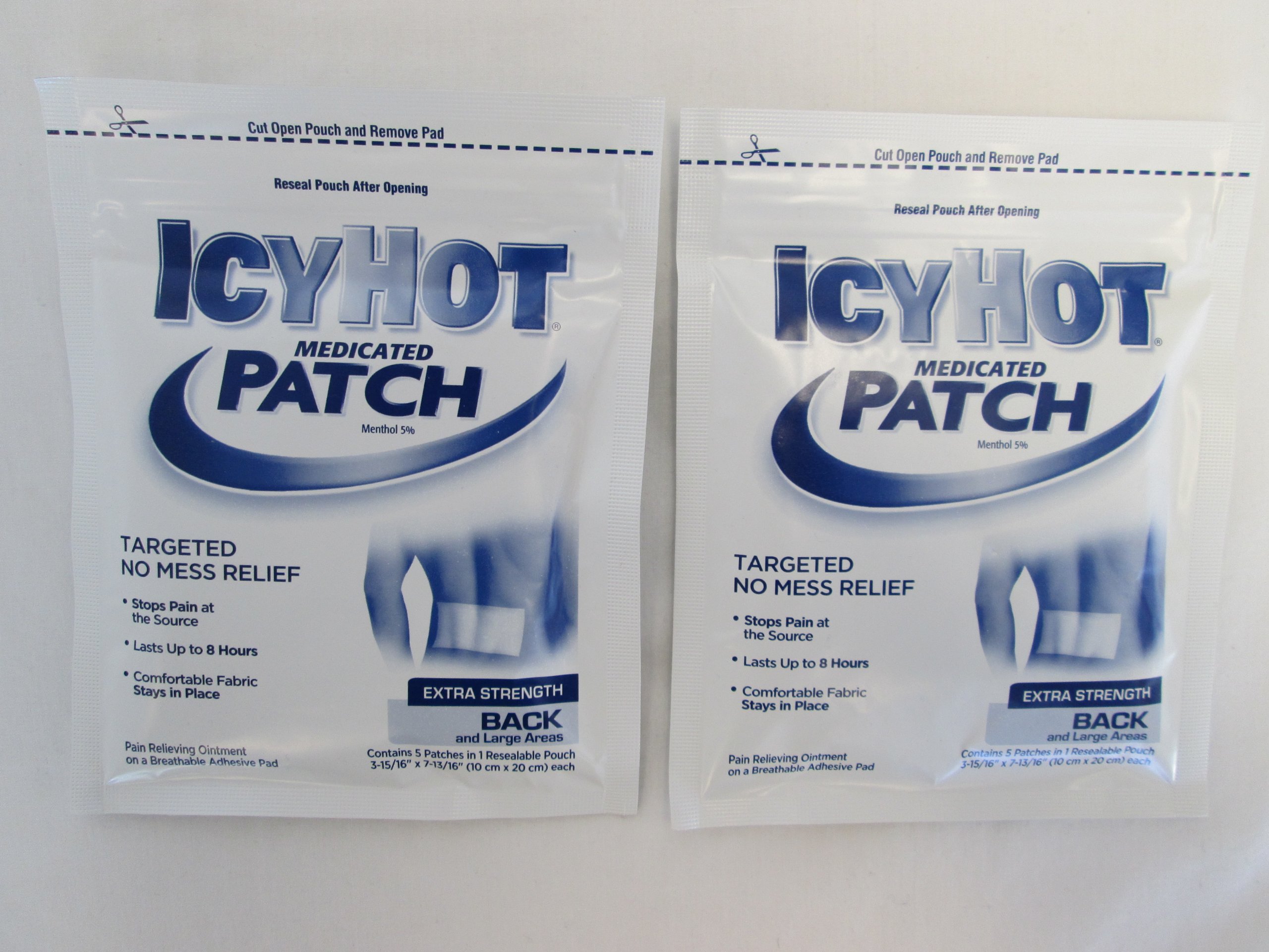 Icy Hot Extra Strength Medicated Patch Therapy Pain Relieving for Back and Large Area Last up to ...