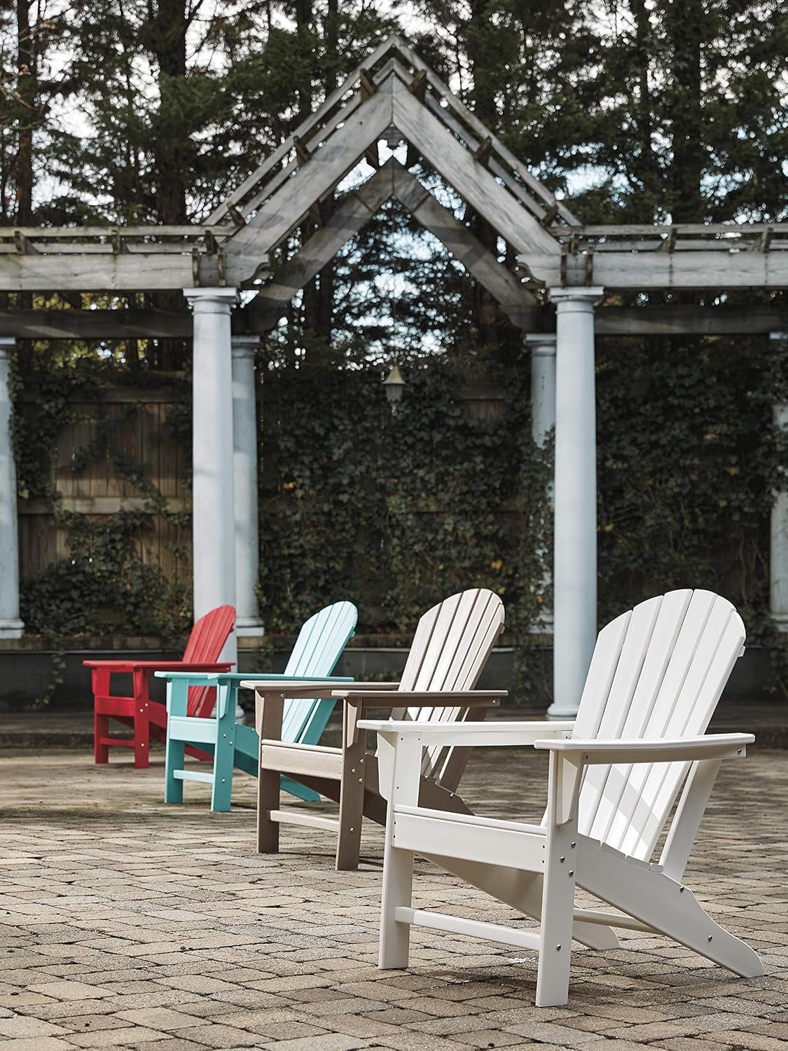Signature Design by Ashley - Sundown Treasure Outdoor Adirondack Chair - White : Garden & Outdoor