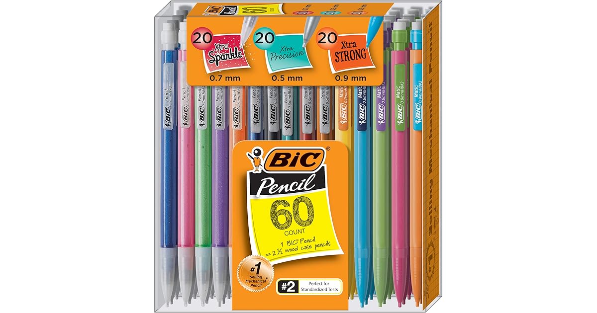 60Count BIC Mechanical Pencil Variety Pack only 7.59