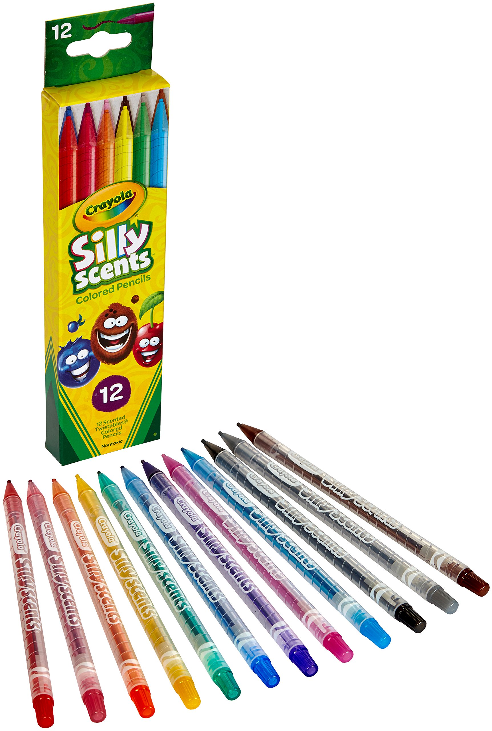 Crayola Twistables Silly Scents Colored Pencils, 12 NonToxic, Scented