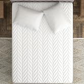 Sealy Flex Bamboo Waterproof Fitted Mattress Protector, Queen | Moisture wicking; helps keep you dry; flexible fit conforms to mattresses up to 18 inches deep; machine washable