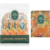 Eyup Sabri Tuncer Bodrum Mandarin Refreshing Towels, 50 Count, Vegan | Individually wrapped sachets, 3.7 x 4.9 in (9.3 x 12.5 cm)