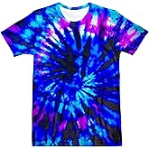 Losturban Unisex Retro Tie Dye Shirt for Men Women 70S 80S Hippies Senior Tie-Dye Tee Tshirt