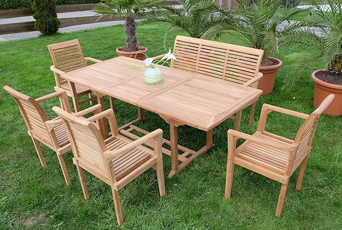 Amazon.de: Edle TEAK XXL Gartengarnitur Gartenset Sitzgruppe