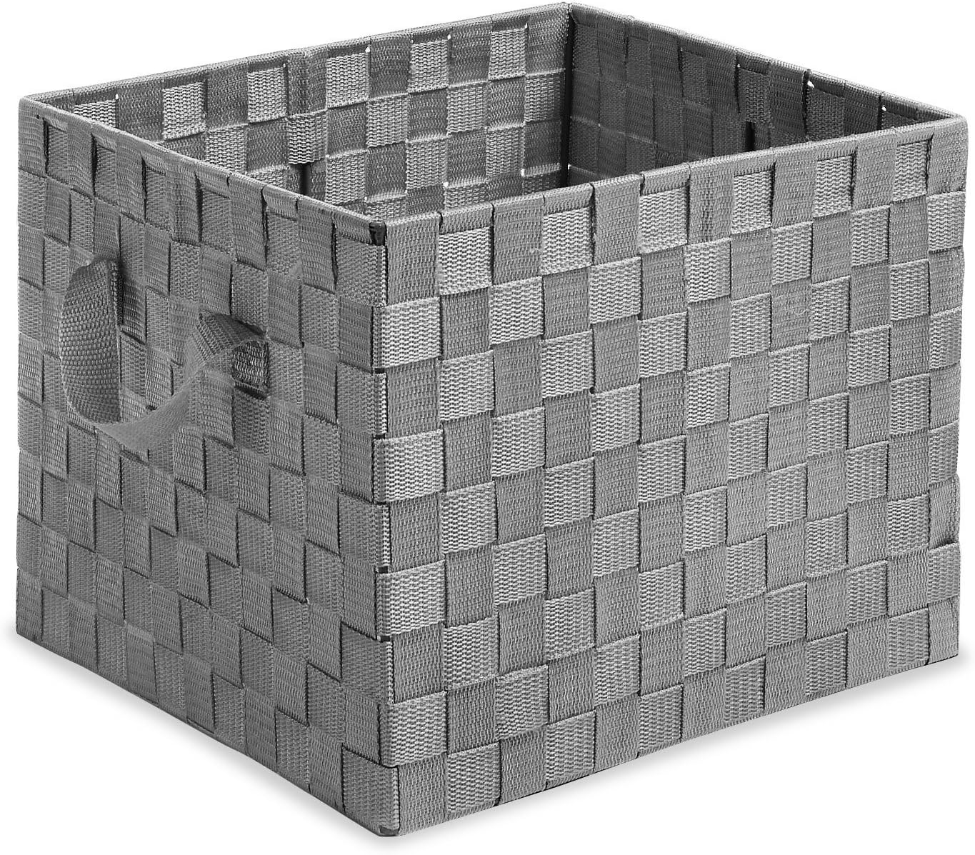 Whitmor Woven Strap Storage Crate Grey