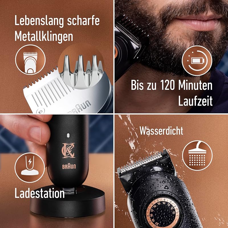 Elektrischer Bartschneider Herren PRO, Schwarz