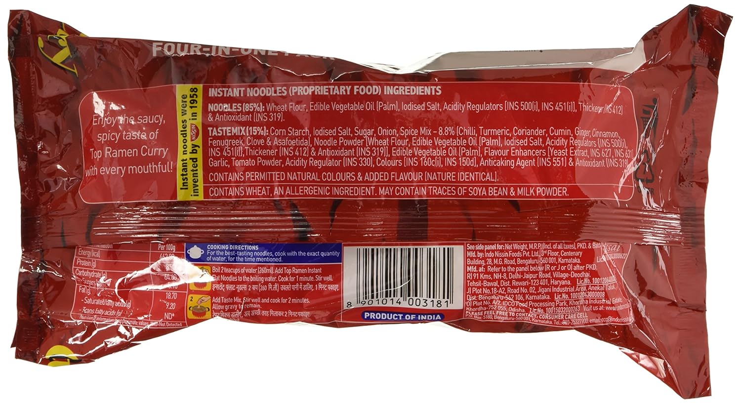 Top Ramen Curry Veg Noodles 280g Pack Of 2 Amazon In Grocery Gourmet Foods