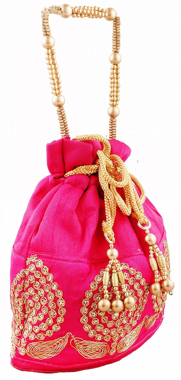 bombay haat women's potli (magenta, bp0002)