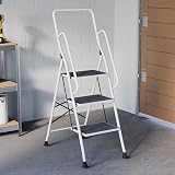Home Vida 3 Step Ladder with Handrail Foldable Non Slip Safe Heavy Duty view 8
