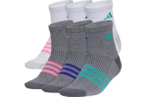 adidas Unisex Kids Quarter Ankle Socks for Boys and Girls Youth (6-pack) Superlite Breathable and Lightweight Discontinued