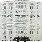 PLENARX Activated Charcoal Dietary Supplement Easy to Swallow Tablets Individually Packed in Blisters Helps Occasional Gas &amp; Bloating Detox Support Pack of 5