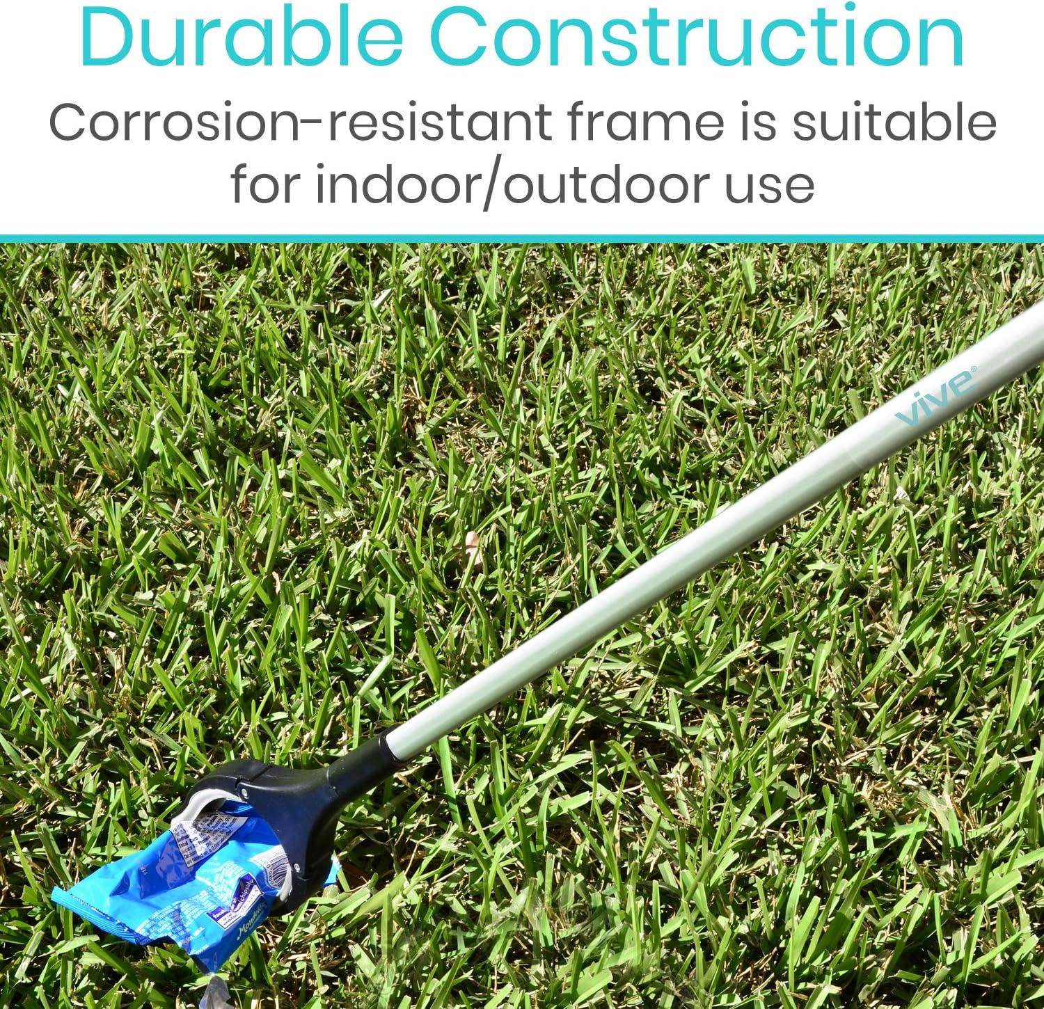 Vive Reacher Grabber 32" - Extra Long Mobility Aid - Rotating Hand, Heavy Duty Grip Arm - Reaching Assist Tool for Trash Pickup, Litter Picker, Garden Nabber, Disabled, Handicap Arm: Health & Personal Care