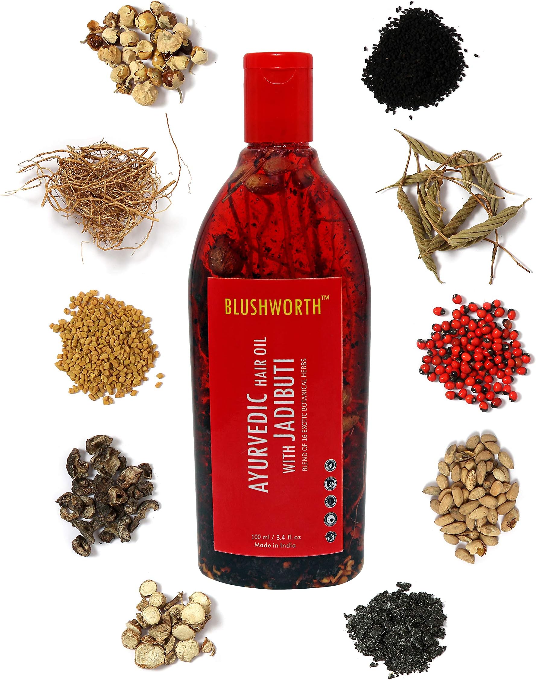 Mastani Kreation Ayurvedic Hair Oil with Jadibuti Blend of 16 Exotic Botanical Herbs Suitable for All Type of Hair (100 ml)