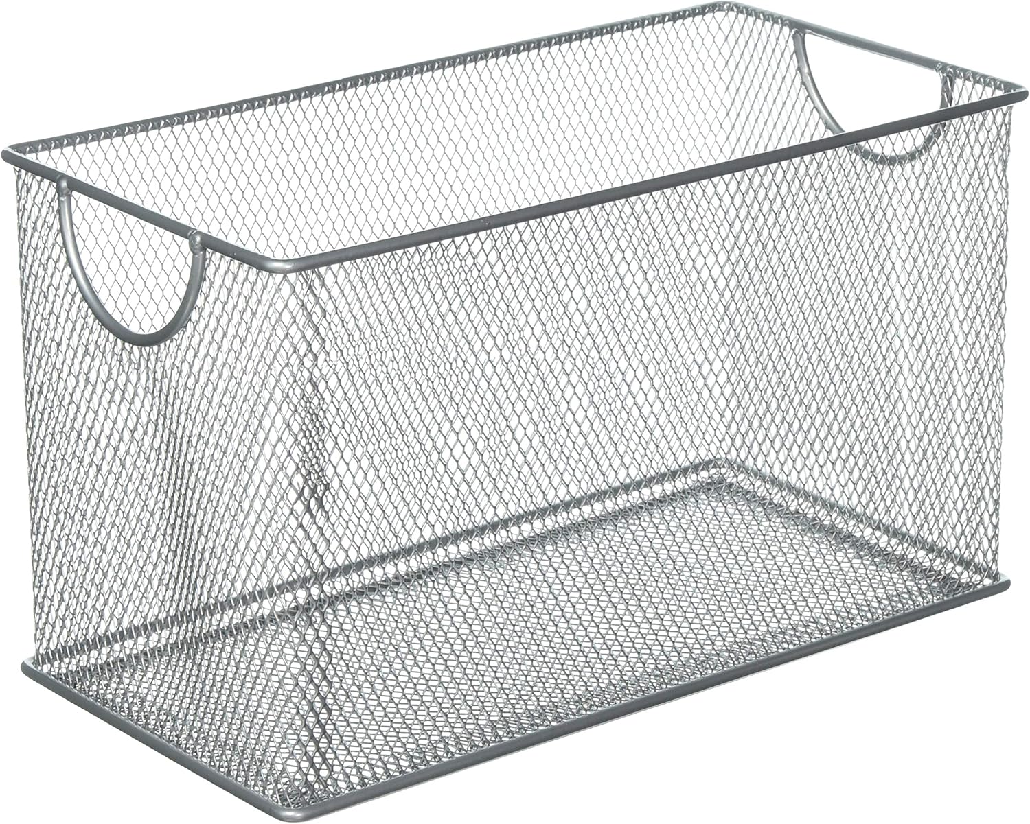 YBM HOME Mesh Aufbewahrungsbox, Silber Mesh ideal für Schule Zuhause