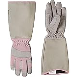 Amazon Basics Rose Pruning Thorn Proof Gardening Gloves with Forearm Protection - Pink, XS