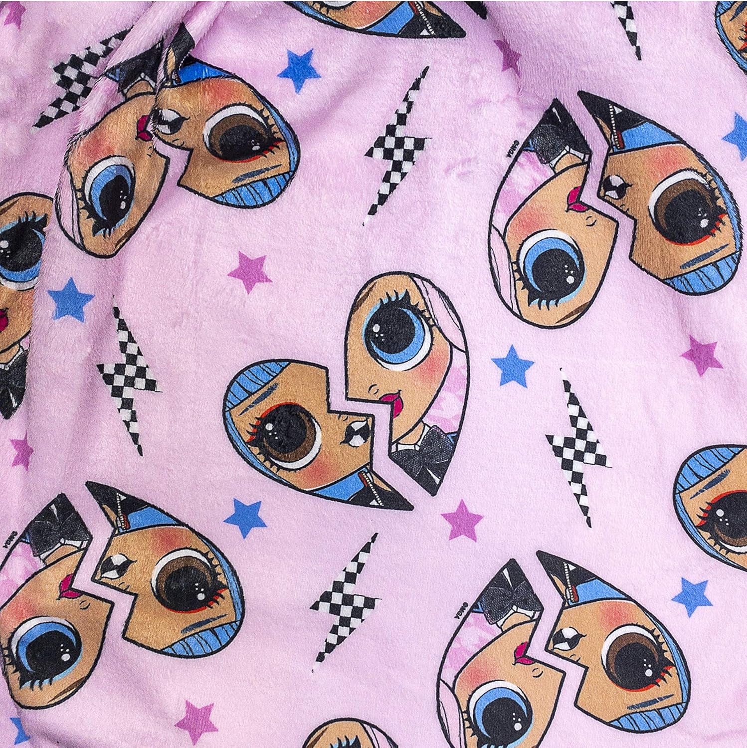L.O.L. Surprise! OMG Robe with Slippers, LOL OMG Bathrobe Pajama Set, Girls Size 4/5 to 10/12: Clothing