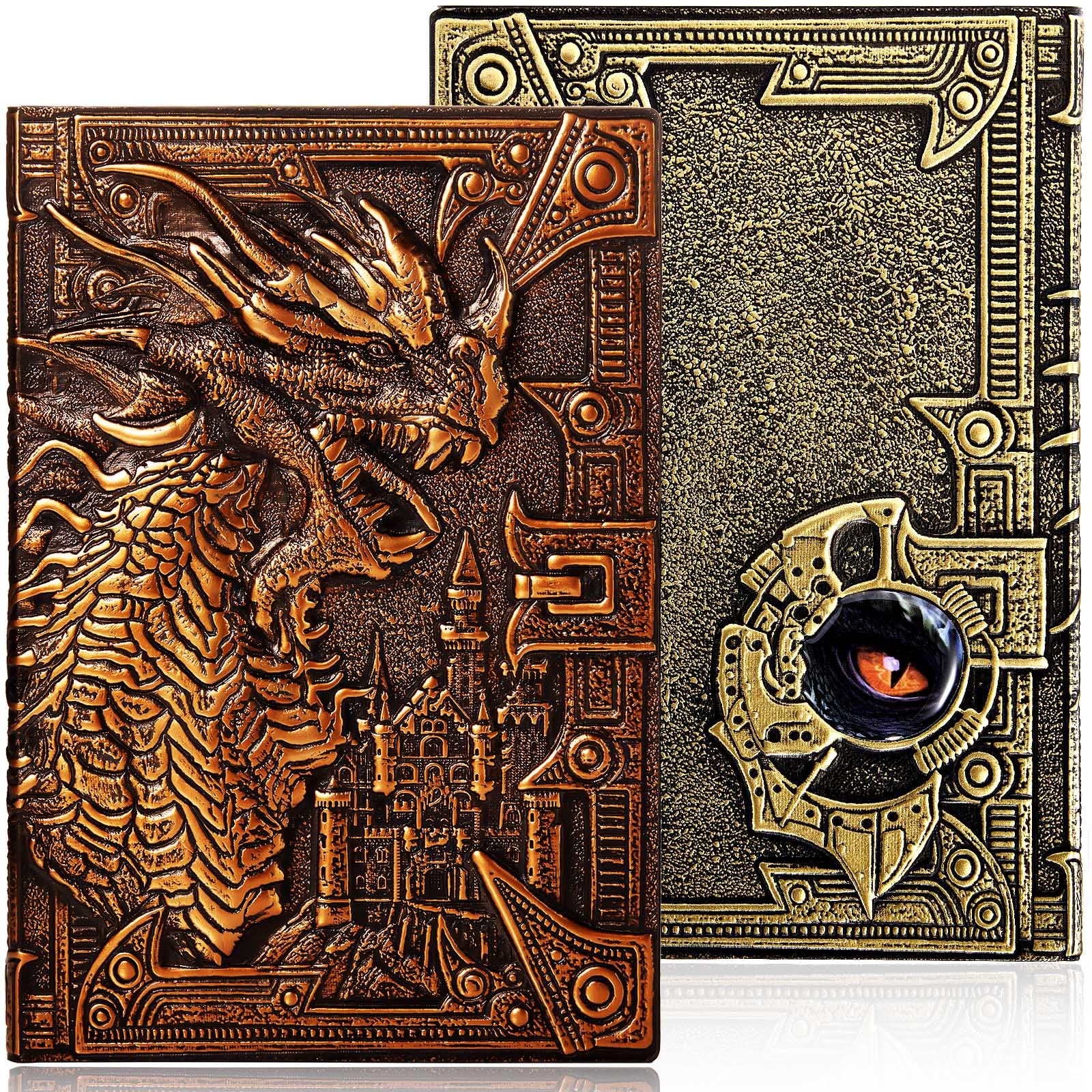 Photo 1 of 1 Pc Dragon Leather Journal Dragon Leather Notebook Embossed Leather Journal Vintage Writing Notebook Antique Diary Notepad A5 Embossed Writing Hardcover Executive Journal (Red Bronze, Green Bronze)