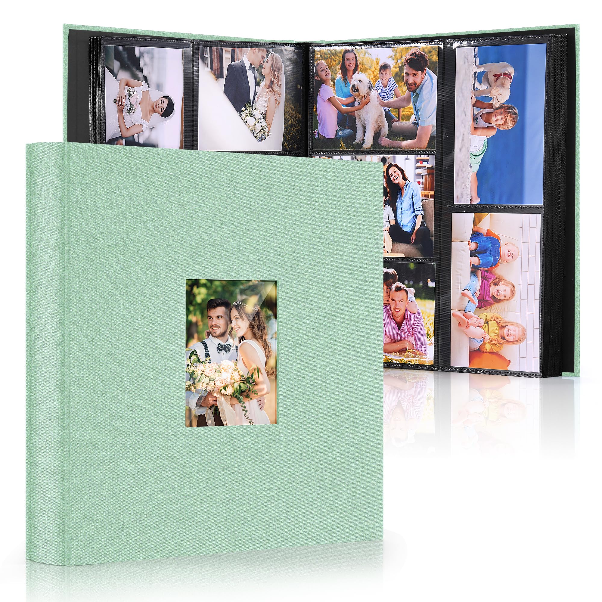 DazSpirit Photo Albums 6x4 Inch 600 Pockets Slip In, Customizable Linen Cover 10x15cm Photo Album, Large Capacity, Slip-in Pockets, Ideal for Wedding Albums, Family Photo Books and Travel Memories
