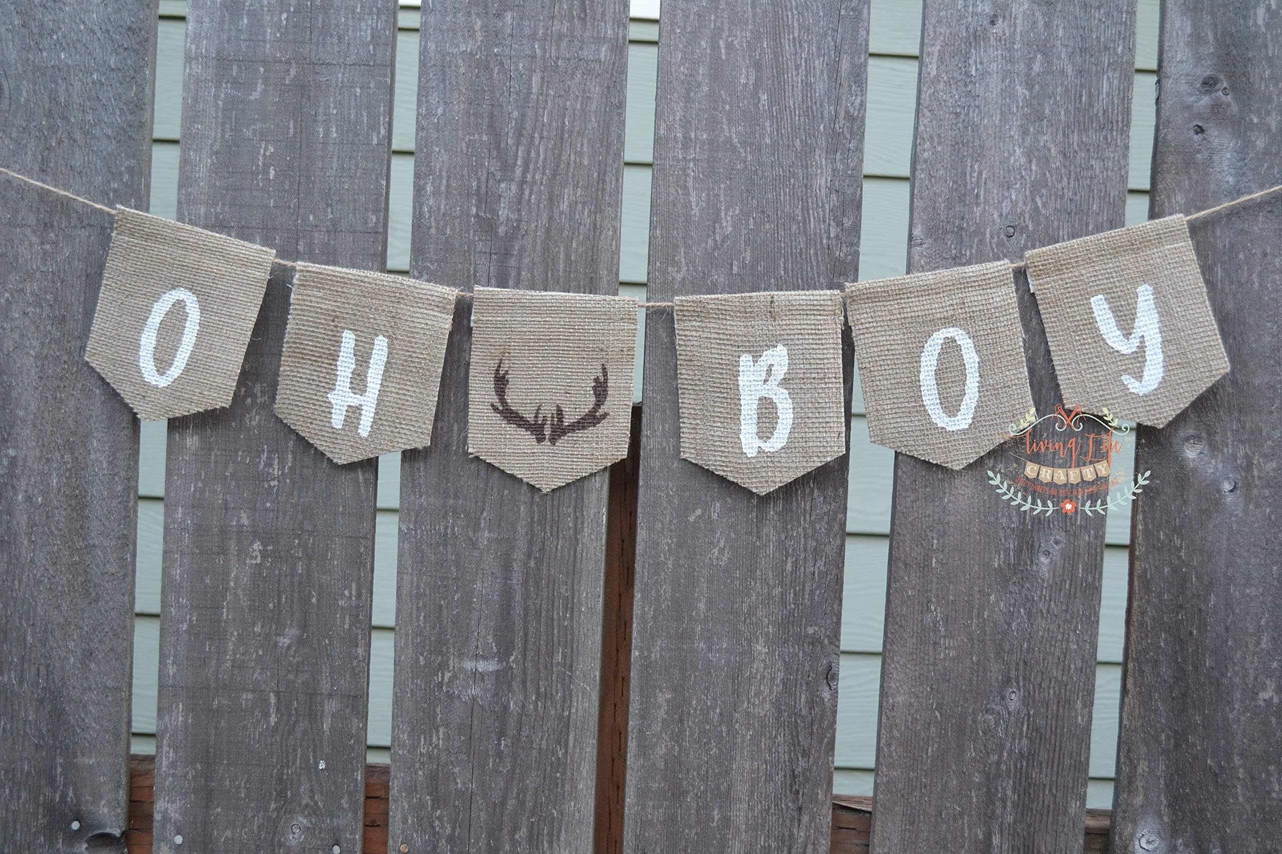 Oh Boy, Banner, Burlap, Baby Sign, Baby Shower Bunting, Baby Shower Garland, Gender Reveal Sign, Baby Photo Banner, Prop, Custom Banner