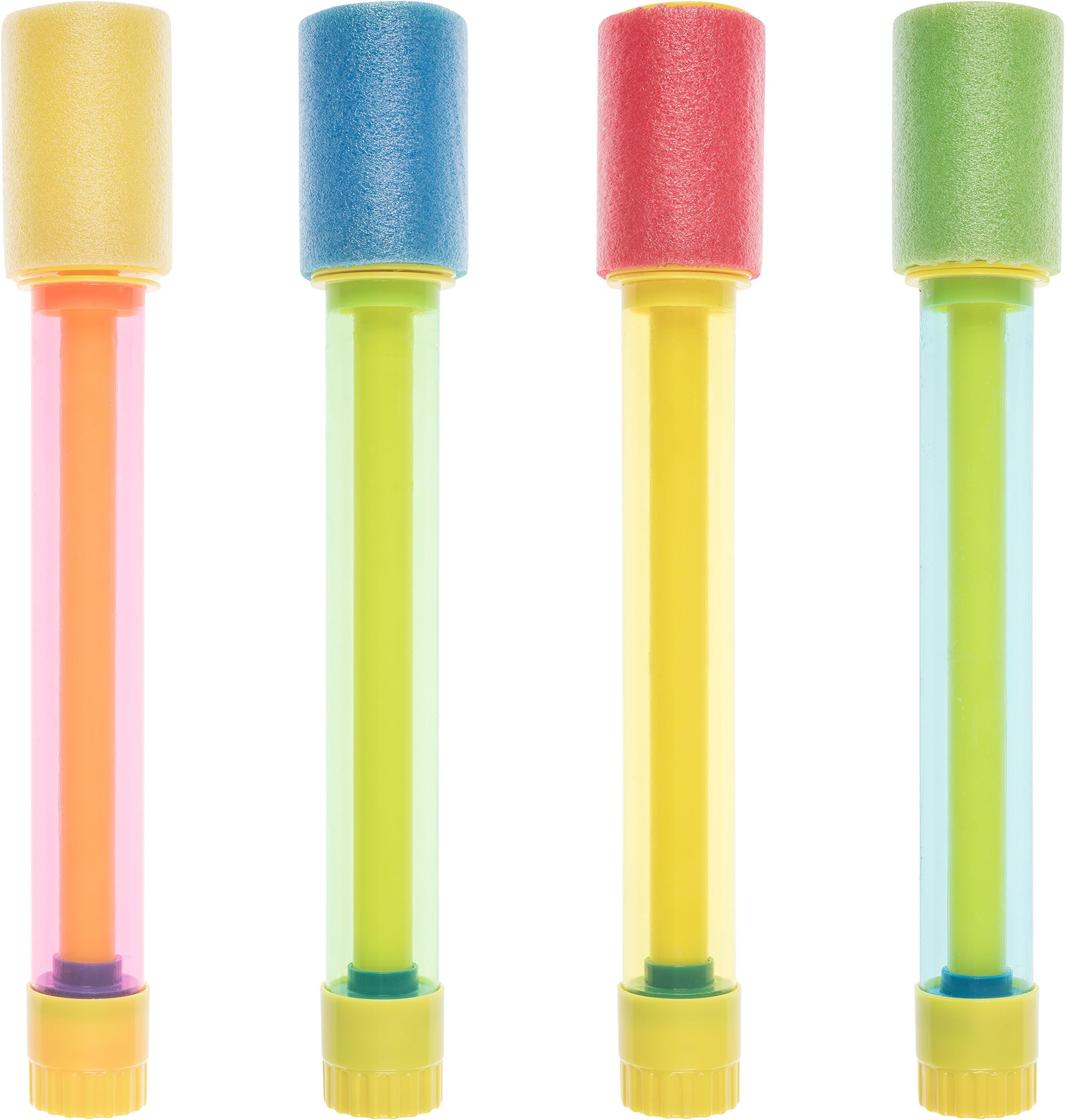 KIDDYBRAIN 4 Pack Water Blaster 10.5" Foam Water Gun Light Weight Water Soaker Water Shooter Summer Pool Beach Water Toy