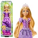 Mattel Disney Princess Rapunzel Fashion Doll, Sparkling Look with Blonde Hair, Blue Eyes & Tiara Accessory