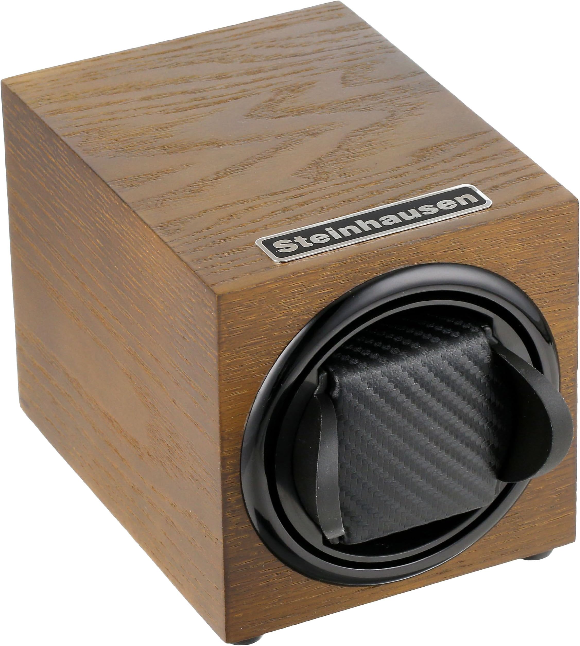 Steinhausen TM1031MGRL Backstein 12-Mode Single Olive Wood Grain Watch Winder