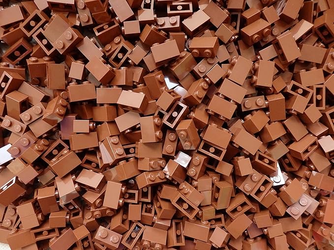 LEGO Bricks Brown 1x2. Part 3004 (X 100) Amazon.co.uk Toys & Games