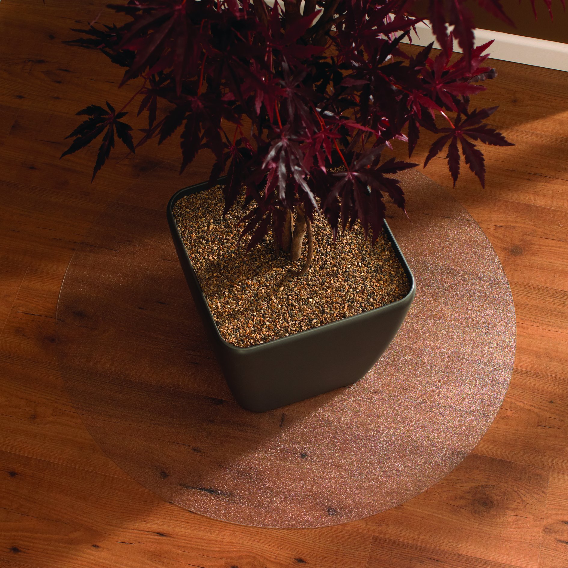 Floortex Protective Mat for Hard Floors Polycarbonate Clear, 60cm Diameter