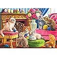 RoseArt - Kodak Premium - Kittens by The Fireplace - 3000 Piece Jigsaw Puzzle for Adults