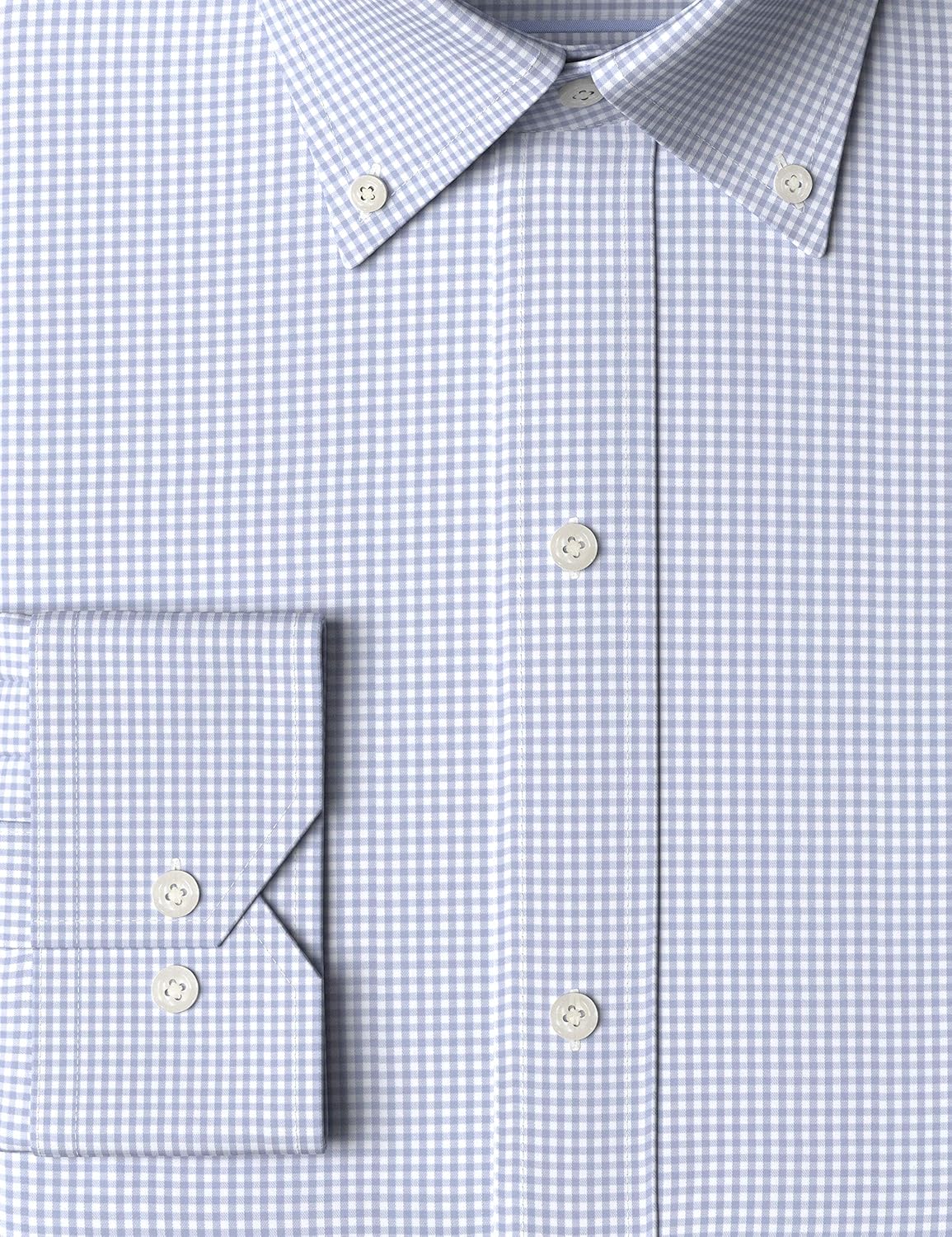  Brand - BUTTONED DOWN Men's Tailored Fit Gingham Dress Shirt, Supima Cotton Non-Iron: Clothing
