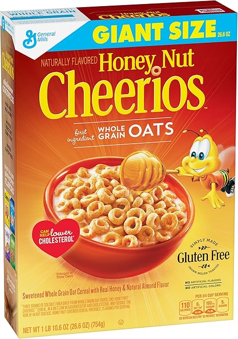 Honey Nut Cheerios Gluten Free Cereal 26 6 Oz 754g Amazon Co Uk Grocery
