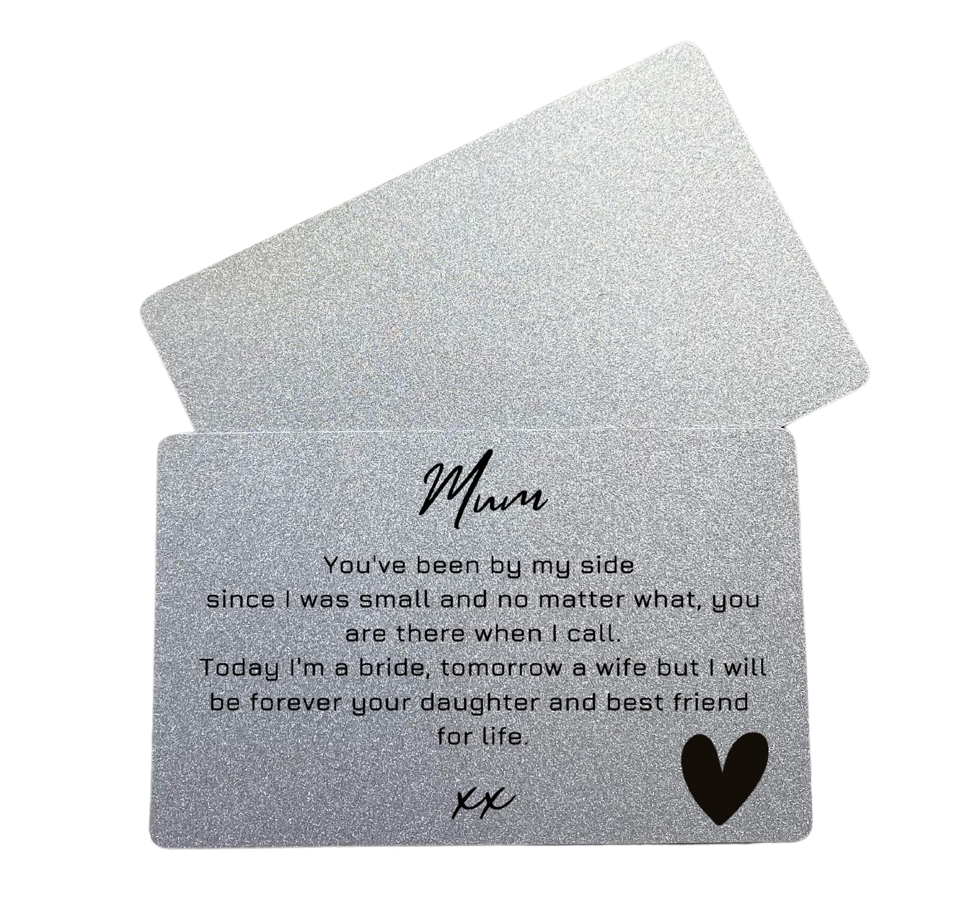 Mother Of The Bride Gift from Daughter, Mum Wedding Day Gift, Sentimental Wallet Card Keepsake, Wedding Thank You from Bride