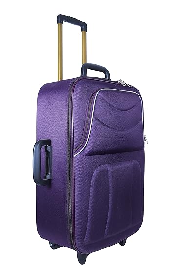 New Jersey Travellers {POLYESTER SOFTSIDED SUITCASE} Dark Purple (24Size) With Pocket