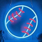 Lampeez Baseball Neon Sign, LED Baseball Lights for Room Decor, Light Up Signs for Wall Decor, Gift for Boys Teen Sports Party Decoration