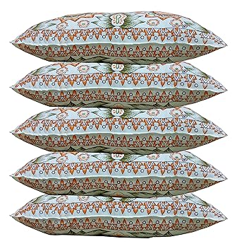 Gowri Tex Recron Certified Soft Pillow, 17.5 x 27.5 inch (Multicolour) -Set of 5