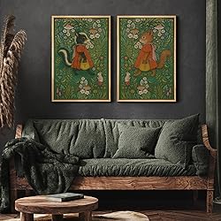 MUDECOR Framed Canvas Print Wall Art Set Whimsical