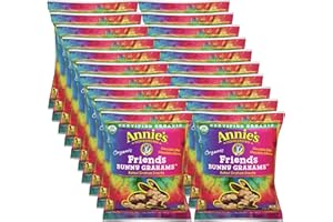 ANNIE'S HOMEGROWN Annie's Organic Friends Bunny Grahams - Pack of 20 - Delicious Baked Grahams - Chocolate Chip and Chocolate Honey Flavors - Certified Organic
