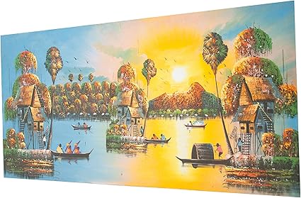 Amazoncom Floating Village With Sunset Yellow Color - 