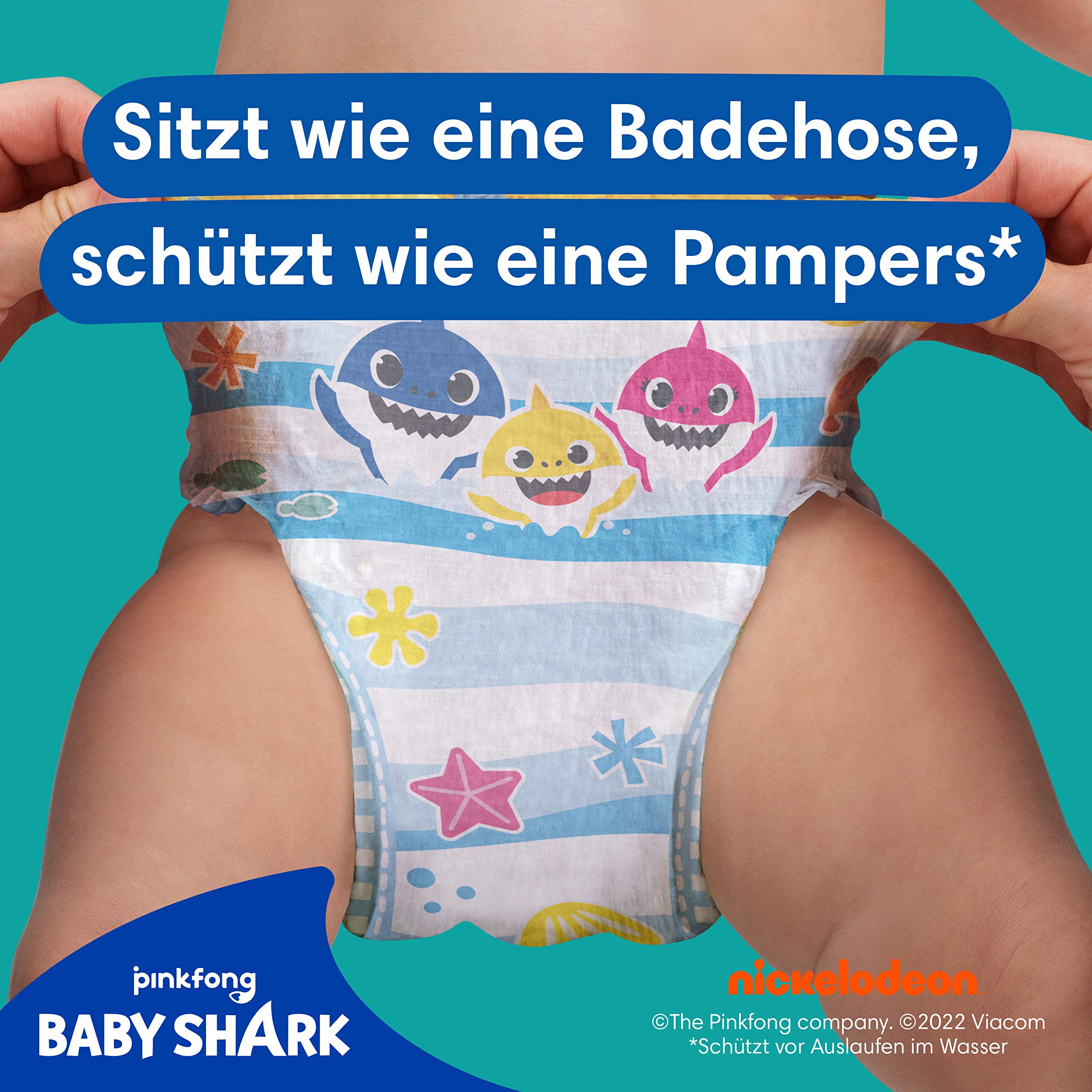 Pampers Splashers Baby Shark Limited Edition 4-5, 11, 9kg-15kg, Einweg-Schwimmwindeln, für sicheren Schutz im Wasser 2