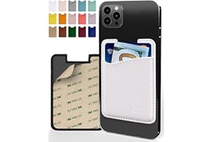 WALLAROO WALLETS Wallaroo Premium Leather Cell Phone Wallet Stick On - Android and iPhone Wallet and Card Holder for Women and Men - Durable with Non-Slip Lining Secures Up to 3 Cards Kangaroo