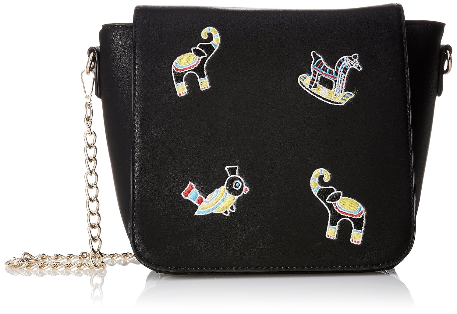 global desi fashion women's satchel (black) ()