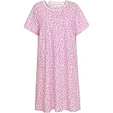AVIIER 100% Cotton Hospital Gowns for Women Open Back Adaptive Clothing Nightgown Post Shoulder Surgery Patient Gown